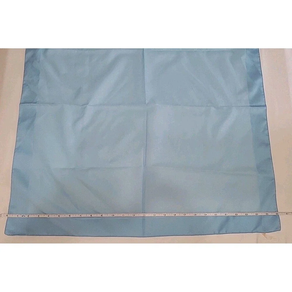 Vintage Italian Square Scarf 100% Polyester Solid Blue 26.5
